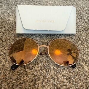 Michael Kors Rose Gold Round Sunglasses